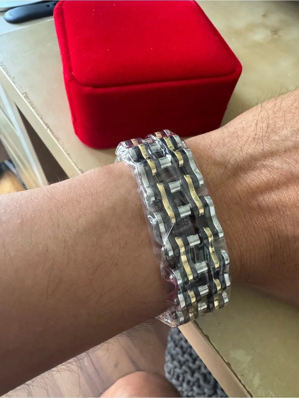 Men's Two-Tone Stainless Steel Bracelet - Silver & Gold